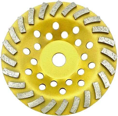 Diamond Concrete Grinding Wheel 7 inch for Polishing and Cleaning Stone Concrete Surface, Cement, Marble, Rock, Granite, and Thinset Removing, Angle Grinder Disc，24 Turbo Segments in Saudi Arabia