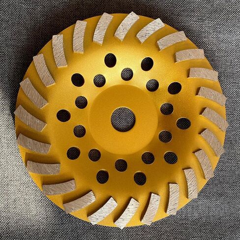 Diamond Concrete Grinding Wheel 7 inch for Polishing and Cleaning Stone Concrete Surface, Cement, Marble, Rock, Granite, and Thinset Removing, Angle Grinder Disc，24 Turbo Segments in Saudi Arabia