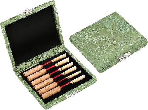 RitoeasySports رائع حامل القماش الحرير الخشبي لبلد 6pcs القصب ، يحمي من الاصطدام ، مقاوم للرطوبة ، محمولة (أخضر) in Kuwait