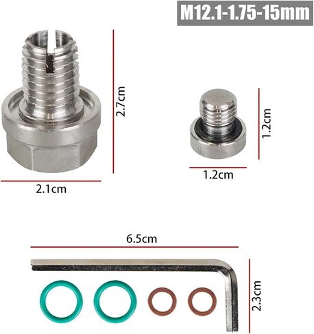 M12.1-1.25/1.5/1.75 M14 M16 M18 X 15mm Oil Drain Plug Oversize Stainless Steel Self Tapping Oil Pan Thread Repair Kit(M12.1 to 1.25) in Saudi Arabia