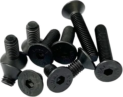 Countersunk Flat Head Hex Bolt Nut Set Kit M2 M3 M4 M5 M6 Black Grade 10.9 Steel Hexagon Hexagon Socket Head Allen Screw (M2 (482pcs)) in Saudi Arabia