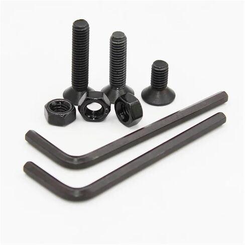 Countersunk Flat Head Hex Bolt Nut Set Kit M2 M3 M4 M5 M6 Black Grade 10.9 Steel Hexagon Hexagon Socket Head Allen Screw (M2 (482pcs)) in Saudi Arabia