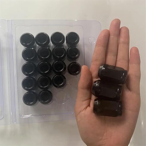 20 PCS عجلات سوداء مغلقة الانتفاخ الجوز جوز المكسرات M12x1.25 ، M12x1.5 ، M14x1.5،1/2-20 "، Hex 19mm ، ارتفاع 35 مم عجلة (1-2-20) in Kuwait