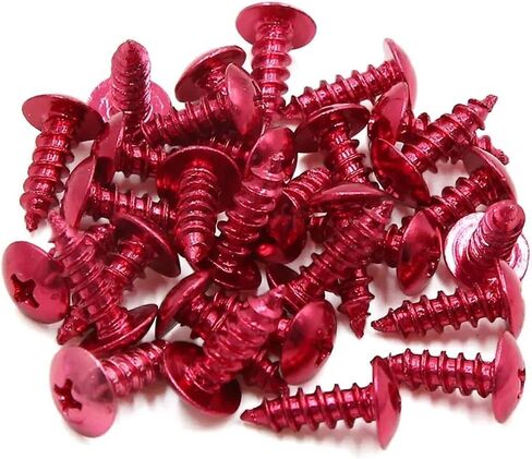 30pcs/50pcs/120pcs دراجة نارية حمراء عالمية عبر رأس البراغي النقر على رأس البراغي الدائرية القطر 5 ملم (50pcs الأرجواني) in Saudi Arabia
