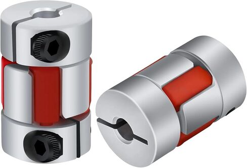 D25L35 COUPLER D25 L35 Three Jaw Aluminium Plum Moxible Dailing Motor Motor Connector Densible Acpler 5/6/6.35/8/10/12mm 1pcs (6x10) in Saudi Arabia