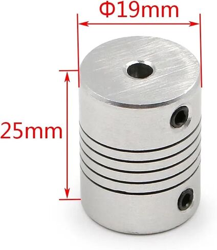 5 × 8 ملم CNC Motor Jaw Gaw Doleler 5mm إلى 8mm اقتران مرن OD 19x25mm Dropshipping 3/4/5/6/65/7/8/10mm 1pcs (8 × 10) in Saudi Arabia