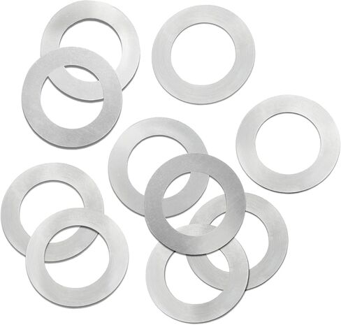 Steel Round Shim, Matte Finish, Full Hard Temper, 0.093" Thickness, 7/8" ID, 1-3/8" OD (Pack of 10) in Saudi Arabia