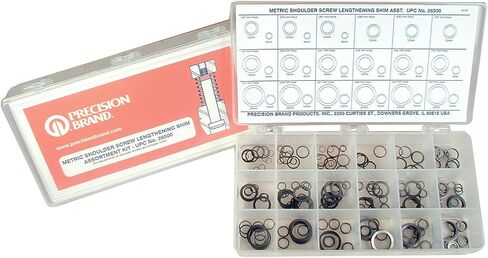 Precision Brand 26500 330 Piece Assorted Metric Shoulder Screw (Stripper Bolt) Lengthening Shim, to 20 mm, Diameter, Fits Six Different Shoulder Screw Sizes from 6 mm in Saudi Arabia
