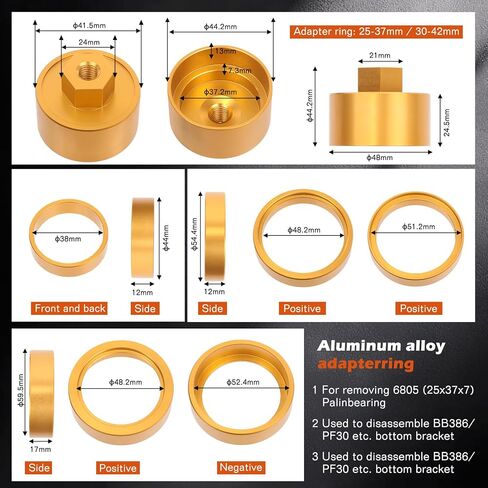 Bicycle Bottom Bracket Removal Installation Tool Kit, Bearing Press Tool,Bike Bottom Bracket Remover,Suitable for BB86/BB30/BB91/BB92 and More in Saudi Arabia
