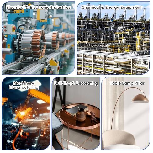 قضيب جولة النحاس النقي 11.8 بوصة الطول 1/2 "(12.7 مم) ديا ، قضيب نحاسي صلب 99.9 ٪ ، يستخدم في أعمال المعادن والحرف المعدنية DIY in Kuwait