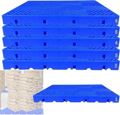 2pcs البليت المعينات الحرة الربقية 23.6x11.8x1.18in سعة التحميل 4500 رطل ، منصة بلاستيكية مناسبة للمنزل ، أرضيات الحيوانات الأليفة ، مستودعات التراص شحن - منصات للبيع تجنب البضائع الرطبة قدر الإمكان in Kuwait