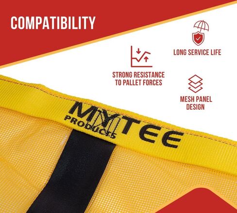 Mytee Products 2"x146.5" Pallet Rack Safety Nets for 12 ft Pallet Bays - 2400 lbs Breaking Strength Rack Safety Netting for Holding Pallets in Place - Warehouse Storage Shelving Accessories in Kuwait