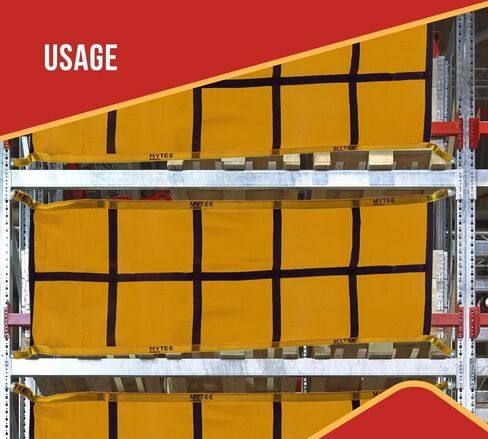 Mytee Products 2"x146.5" Pallet Rack Safety Nets for 12 ft Pallet Bays - 2400 lbs Breaking Strength Rack Safety Netting for Holding Pallets in Place - Warehouse Storage Shelving Accessories in Kuwait