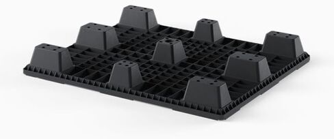 48 "L x 40" W x 6 "H شاق البولي إيثيلين المعاد تدويره عالي الكثافة من البليت القابل للتكديس 7000 رطل سعة حمل الوزن in Kuwait