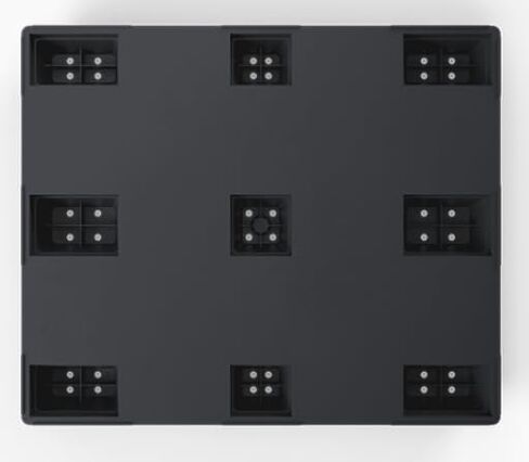 48 "L x 40" W x 6 "H شاق البولي إيثيلين المعاد تدويره عالي الكثافة من البليت القابل للتكديس 7000 رطل سعة حمل الوزن in Kuwait