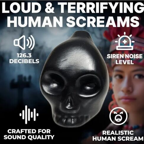 صافرة الموت الأزتيك ، Silbato de la Muerte Azteca ، Silbato Azteca ، Aztec Death Whistle Highting ، 125+ Decibels in Saudi Arabia