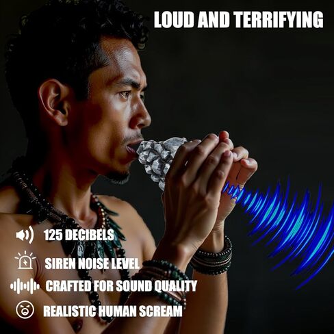 Aztec Death Whistle, Reaches over 125 Decibels Loud Real Screaming Collectible Traditional Aztec Death Whistle Loudest Authentic Human Sounding Screams Loud Halloween Costumes Gift Self defense in Saudi Arabia