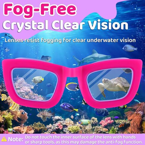 Vvinca Kids Swim Goggles, 2 Pack Toddlers Swimming Goggles Bungee Strap No Hair Pulling Anti-Fog/UV Pool Goggles for Age 3-10 in Kuwait