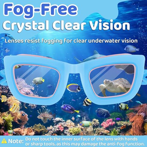 Vvinca Kids Swim Goggles, 2 Pack Toddlers Swimming Goggles Bungee Strap No Hair Pulling Anti-Fog/UV Pool Goggles for Age 3-10 in Kuwait