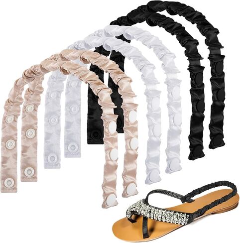 6 Pcs Adjustable Flip Flop Back Straps Removable Yoga Sling Ankle Straps for Adults Prosthetics Convert Sandals to Sport Mode for Hiking Beach, Water Activities Beach Wedding in Saudi Arabia