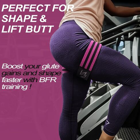 BFR Occlusion Bands for Women Legs Glutes Hip Building, Comfortable Elastic Booty Bands for Blood Flow Training Workouts Fast to Lift Your Butt,Squat,Thigh,Fitness in Saudi Arabia