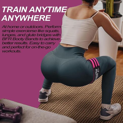 BFR Occlusion Bands for Women Legs Glutes Hip Building, Comfortable Elastic Booty Bands for Blood Flow Training Workouts Fast to Lift Your Butt,Squat,Thigh,Fitness in Saudi Arabia