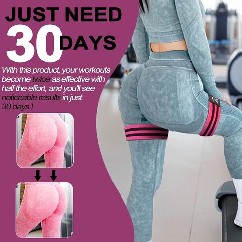 BFR Occlusion Bands for Women Legs Glutes Hip Building, Comfortable Elastic Booty Bands for Blood Flow Training Workouts Fast to Lift Your Butt,Squat,Thigh,Fitness in Saudi Arabia