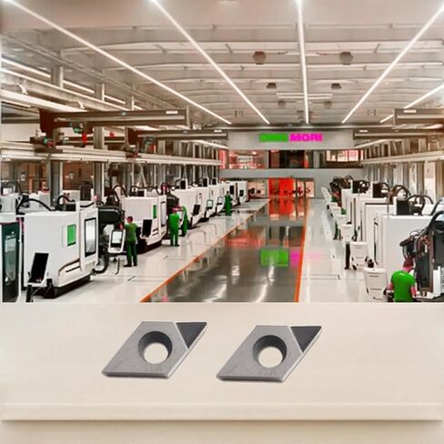 2 عبوة ل PCD DCGT070202 إدراج CNC القابلة للفهرسة ، وأجزاء أداة قطع المقاومة عالية التآكل للألمنيوم وآلات النحاس in Kuwait