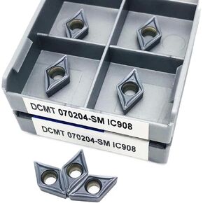 أدوات مخرطة مخرطة Carbide القابلة للفهرسة DCMT0704 SM IC907 IC908 Carbide أدوات تحول المعادن الخارجية أدوات مخرطة CNC (الحجم: DCMT070204 SM IC907) in Kuwait