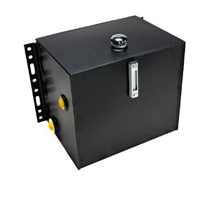 Tool-Tuff 25-Gallon Hydraulic Fluid Reservoir Tank, Side Vertical-Mount, w/Temp Gauge, Sight-Gauge & Breather/Strainer Fill Cap, 25Gallon, Black in Saudi Arabia