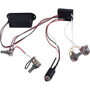 Toyandona Band Eq Preamp Circuit Wiring Harness for Bass Bass Pickup Guitar Control Tele for Bass Bass و Piezo المجهز بالألواح السوداء in Kuwait