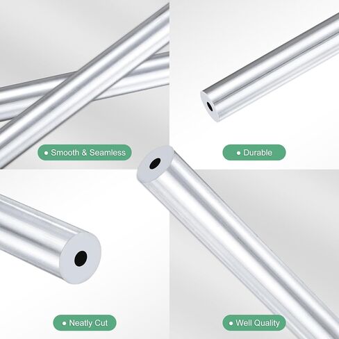 1-Pack 250mm 6063 Aluminum Round Tube, 18mm ID 20mm OD Seamless Aluminum Tubing for Construction/Machining/DIY Crafting, Metal Straight Pipe [0.71x0.79x9.8IN] in Saudi Arabia