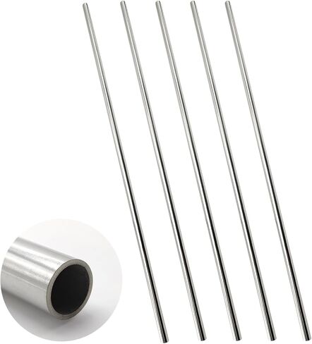 5pcs 304 أنبوب دوم الفولاذ المقاوم للصدأ 0.47 بوصة OD 3/50 بوصة الجدار الصلب سلس أنابيب جولة أنابيب المعادن 15.75 بوصة لزينة الحرف اليدوية الصناعية مقال in Kuwait