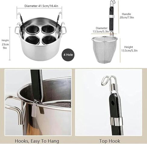 Stainless Steel Noodle Cooker, 3/4/5 Hole Noodle Cooker Liner Set, Restaurant Kitchen Tools Noodle Cooker Set for Home Kitchen in Saudi Arabia