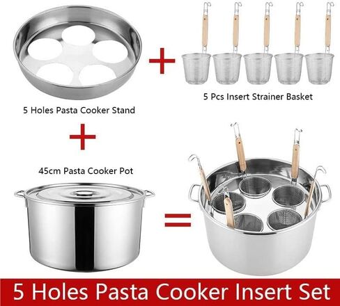 غلاية المعكرونة المعكرونة ، سلة مصفاة إدراج ، أداة طبخ وعاء الأسهم in Kuwait
