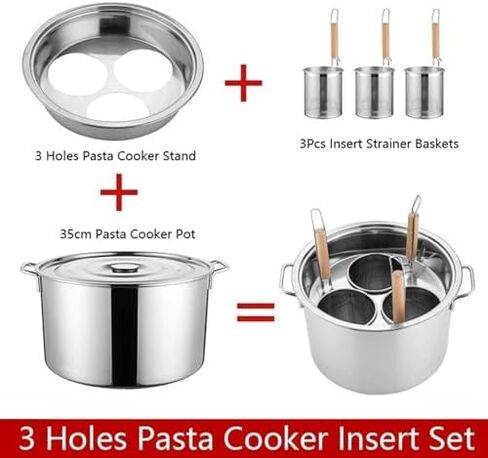 Stockpots,Cooking Pot Commercial Pasta Cooker Set,Multifunctional with Divider and Colander Strainer,Stainless Steel Stock Pot for Home Kitchen,Commercial Cooking Pot in Saudi Arabia