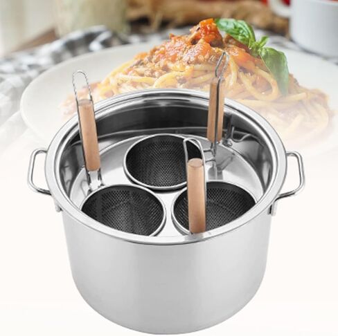 Stockpots,Cooking Pot Commercial Pasta Cooker Set,Multifunctional with Divider and Colander Strainer,Stainless Steel Stock Pot for Home Kitchen,Commercial Cooking Pot in Saudi Arabia