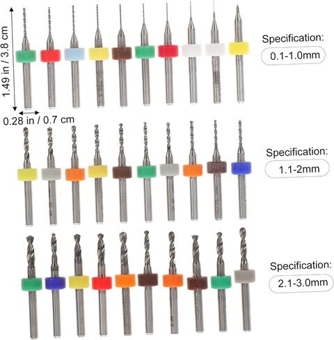 30PCS Micro Drill Bit PCB مجوهرات نقش التنغستن بتات صغيرة الحفر للوحة الدوائر DIY وصنع المجوهرات in Saudi Arabia