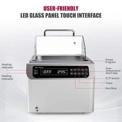 Per4mance الفولاذ المقاوم للصدأ معمل حمام المياه ، سعة 13 لتر سخان حمام الماء الحراري مع التحكم الدقيق في درجة الحرارة ، شاشة LED وقطع الإفراط في التجربة العلمية in Kuwait