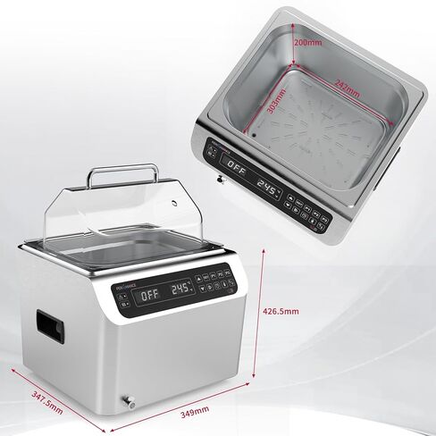 Per4mance الفولاذ المقاوم للصدأ معمل حمام المياه ، سعة 13 لتر سخان حمام الماء الحراري مع التحكم الدقيق في درجة الحرارة ، شاشة LED وقطع الإفراط في التجربة العلمية in Kuwait