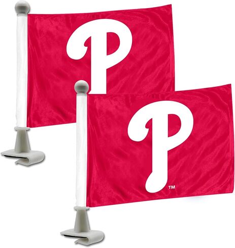Fanmats 61850 Philadelphia Phillies Ambassador Car Stars - 2 Pack Mini Auto Flags ، 4in × 6in ، مثالي للغطاء أو الجذع in Saudi Arabia