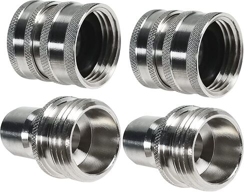 YAMATIC Stainless Steel Garden Hose Quick Connect Water Hose Fittings - 3/4" Thread - Durability and Leak Free Upgrade in Kuwait