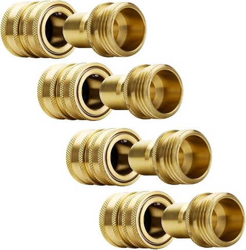 YAMATIC Stainless Steel Garden Hose Quick Connect Water Hose Fittings - 3/4" Thread - Durability and Leak Free Upgrade in Kuwait
