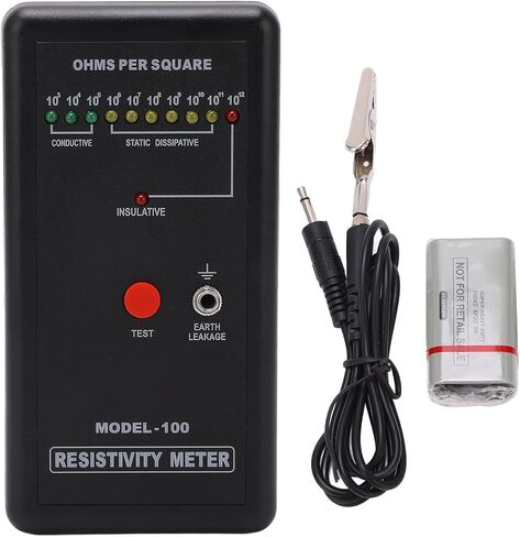 Yinhing Digital Surface Resistance Tester, Precise Static Electricity Tester with Test Automatic Range and LED Indicator, Surface Resistivity in Saudi Arabia
