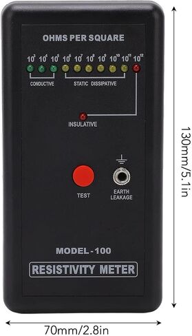 Yinhing Digital Surface Resistance Tester, Precise Static Electricity Tester with Test Automatic Range and LED Indicator, Surface Resistivity in Saudi Arabia