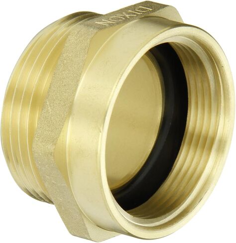 Dixon Valve FM15S15F Brass Fire Equipment, Hex Nipple, 1-1/2" NPSH Female x 1-1/2" NST (NH) Male in Saudi Arabia