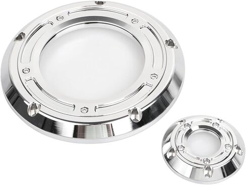 Motorcycle Transparent Derby Cover Engine Timer Cover for Harley Big Twin Cam Touring Electra Glide Road King Dyna Softail Heritage Fatboy 1999-2013 (Black) in Kuwait