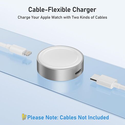 Elebase Apple Watch Charger,Magnetic Char-ger Adapter for Apple Watch,Portable Wireless iWatch Charger with USB C & iPhone Power Port,Compatible with iWatch Series 10 9 8 7 6,Ultra 2,SE,42/46/44mm in Kuwait