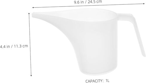 Pretyzoom 4pcs Spout Long Leasing Cup Plastic Pitcher التخرج لصنع الصابون الخبز in Kuwait