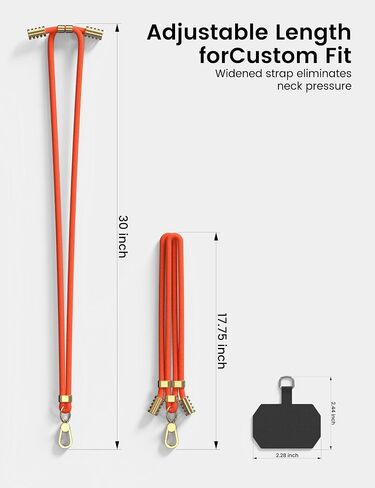 4 Sets Black Cell Phone Lanyard, Adjustable Crossbody Cell Phone Lanyard, Adjustable Anti Theft Phone Strap, Neck Lanyard for Keys ID Badges Phones Wallet etc. in Kuwait